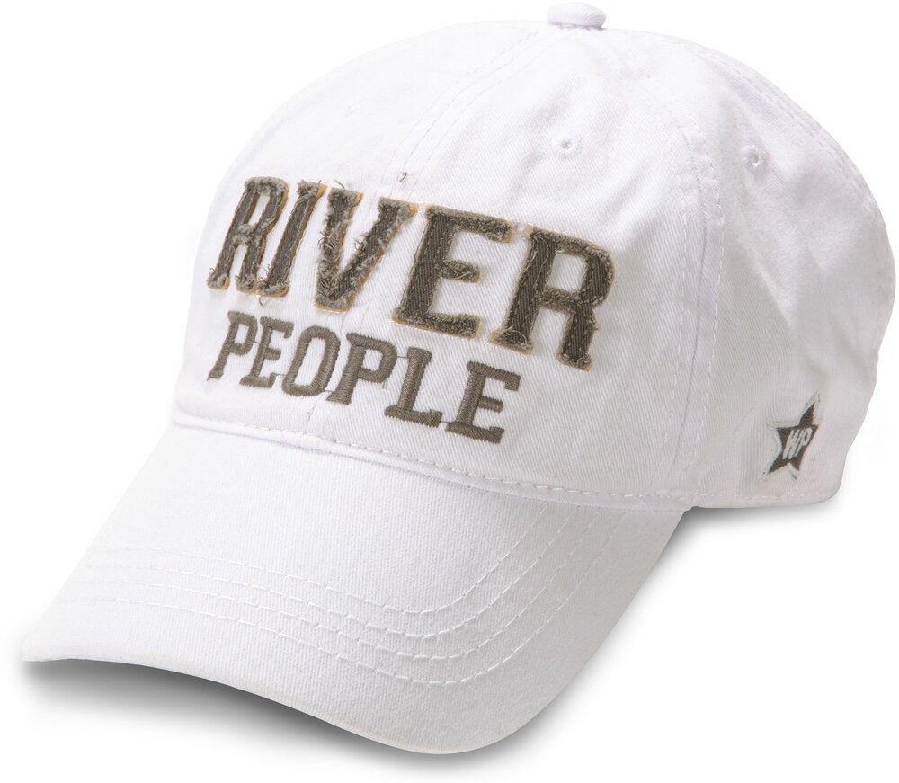 6470 River People Adjustable Baseball Cap, White